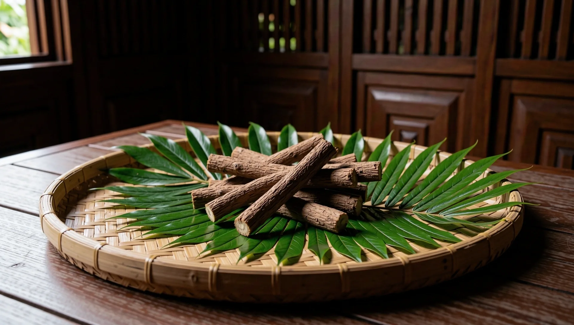 Botanical detail of native Indonesian flora